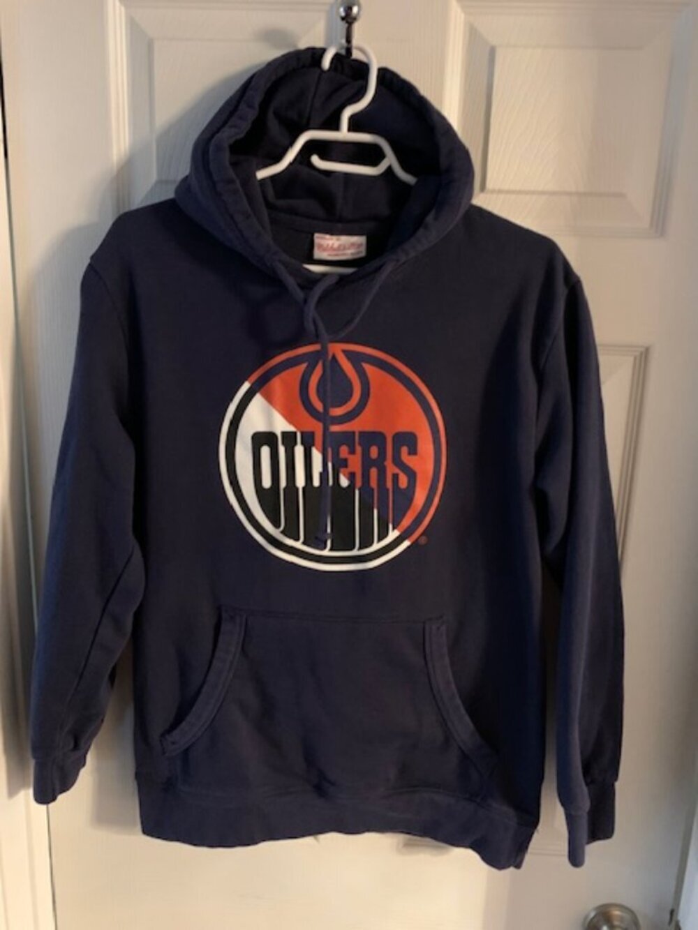 OILERS MENS BLUE HOODIE